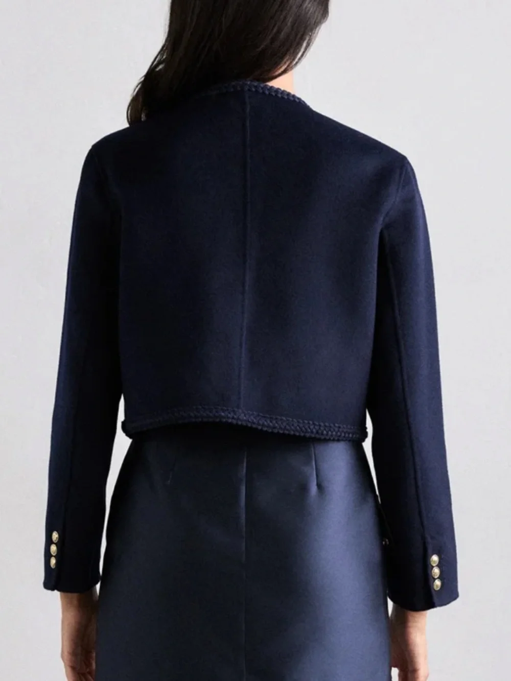 Sandro Lavande Navy Marine Blazer Jacket | FR 44 US 12 - Picture 2 of 15